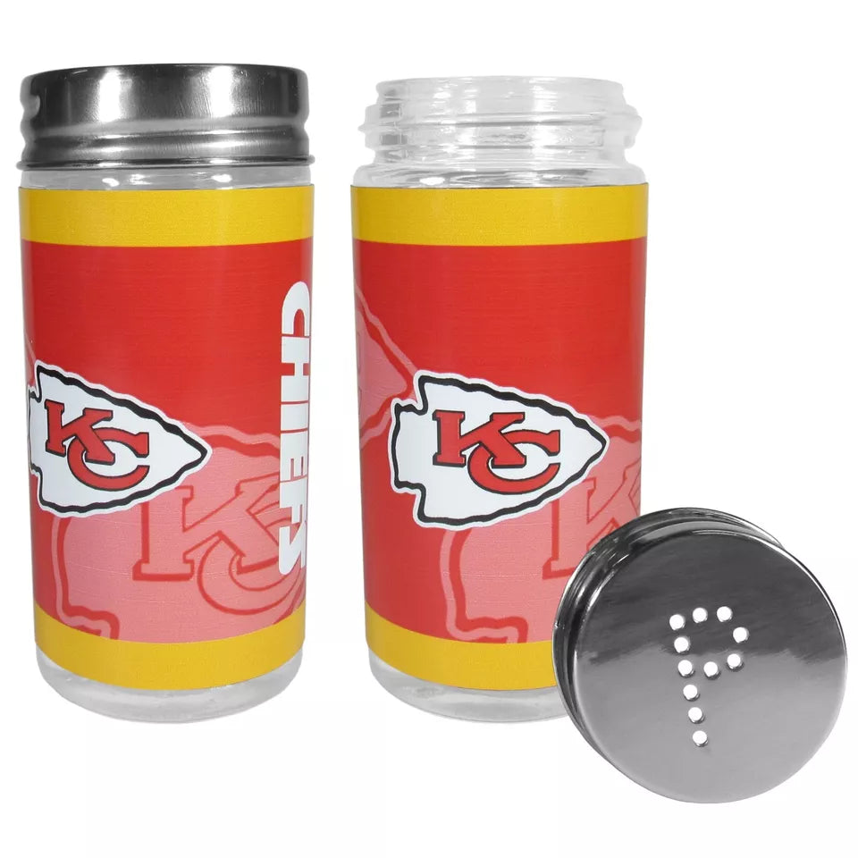 Siskiyou Gifts Kansas City Chiefs Glass Salt and Pepper Shakers, NFL Licensed