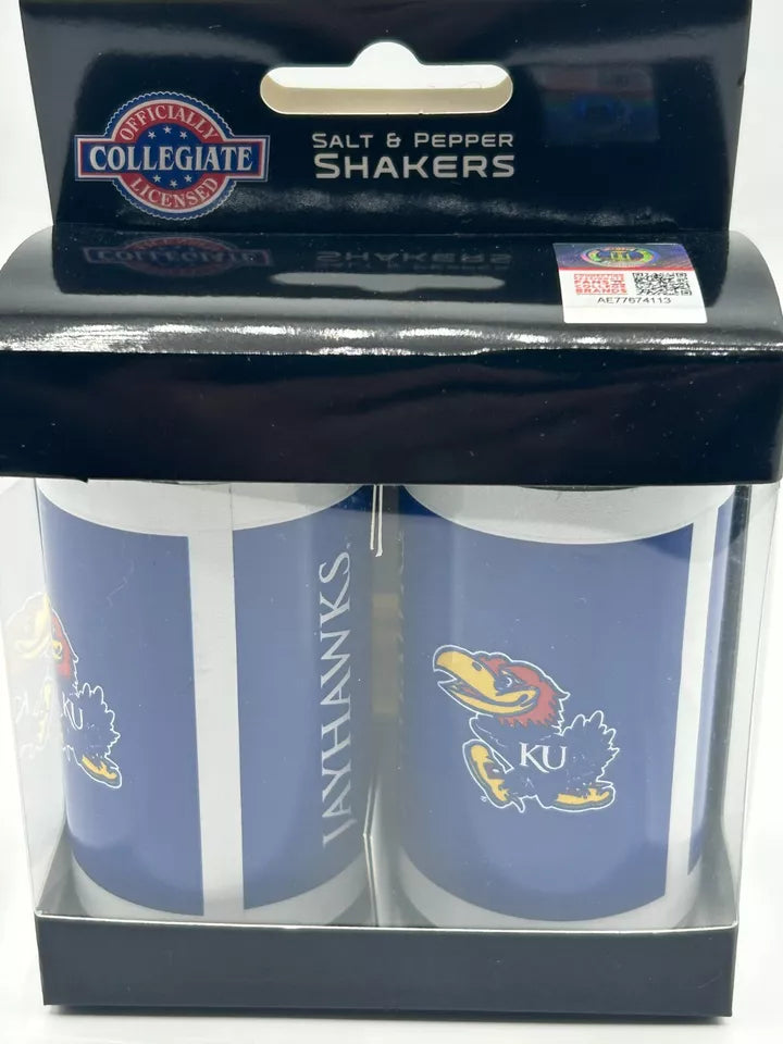 Siskiyou Gifts Kansas Jayhawks Glass Salt and Pepper Shakers, NCAA Licensed