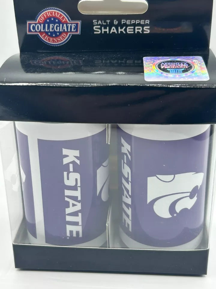 Siskiyou Gifts Kansas State Wildcats Glass Salt and Pepper Shakers, NCAA Licensed