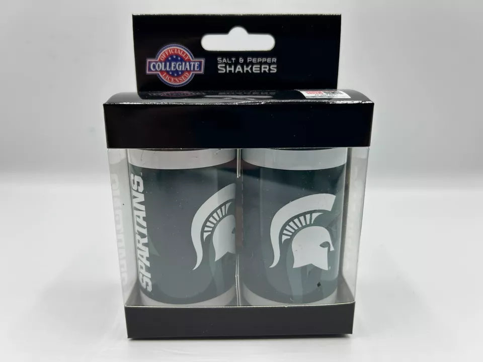Siskiyou Gifts Michigan State Spartans Glass Salt and Pepper Shakers, NCAA Licensed