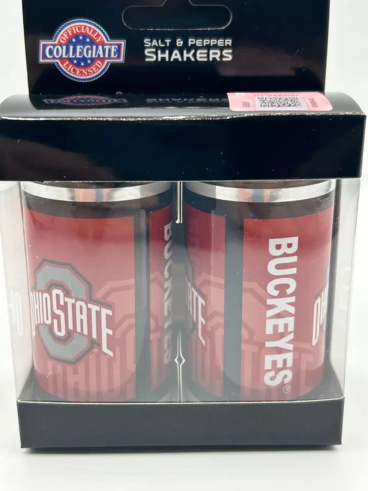 Siskiyou Gifts Ohio State Buckeyes Glass Salt and Pepper Shakers, NCAA Licensed