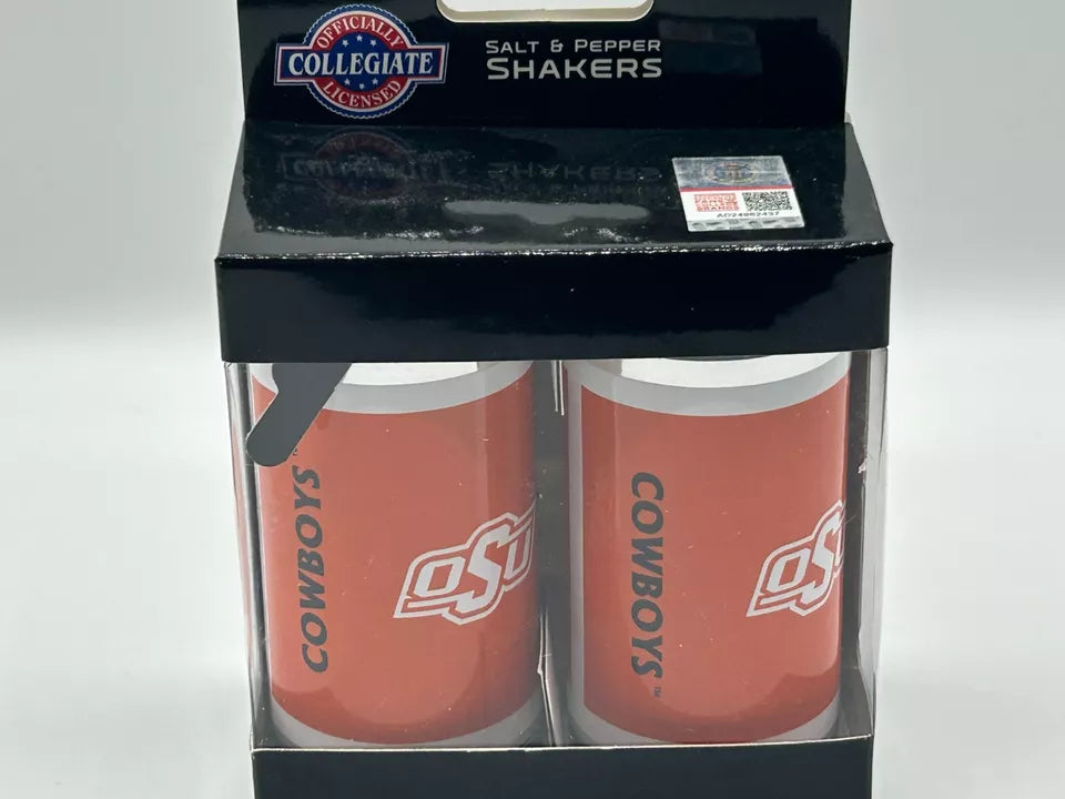 Siskiyou Gifts Oklahoma State Cowboys Glass Salt and Pepper Shakers, NCAA Licensed