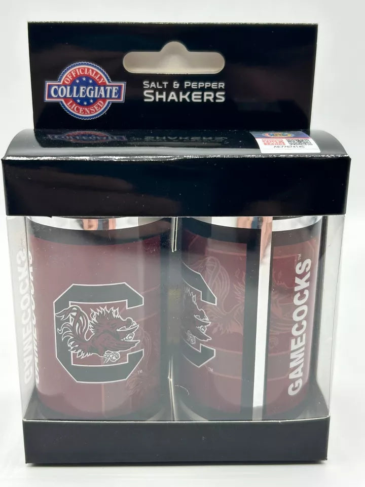Siskiyou Gifts South Carolina Gamecocks Glass Salt and Pepper Shakers, NCAA Licensed