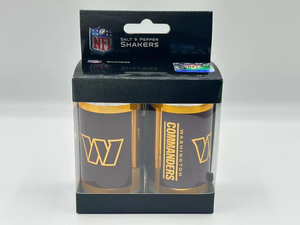 Siskiyou Gifts Washington Commanders Glass Salt and Pepper Shakers, NFL Licensed