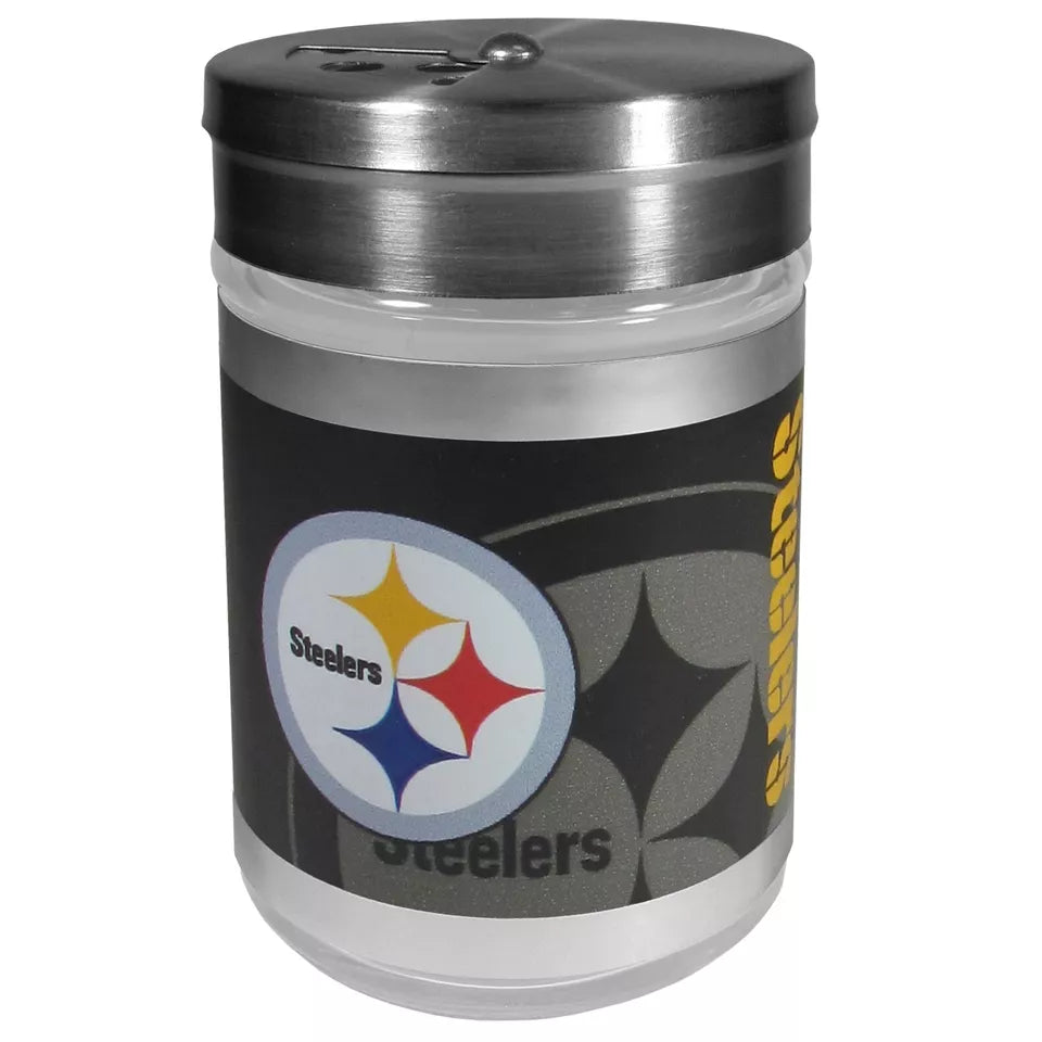 Siskiyou Gifts Pittsburgh Steelers Glass Tailgater Seasoning Shaker, NFL Licensed