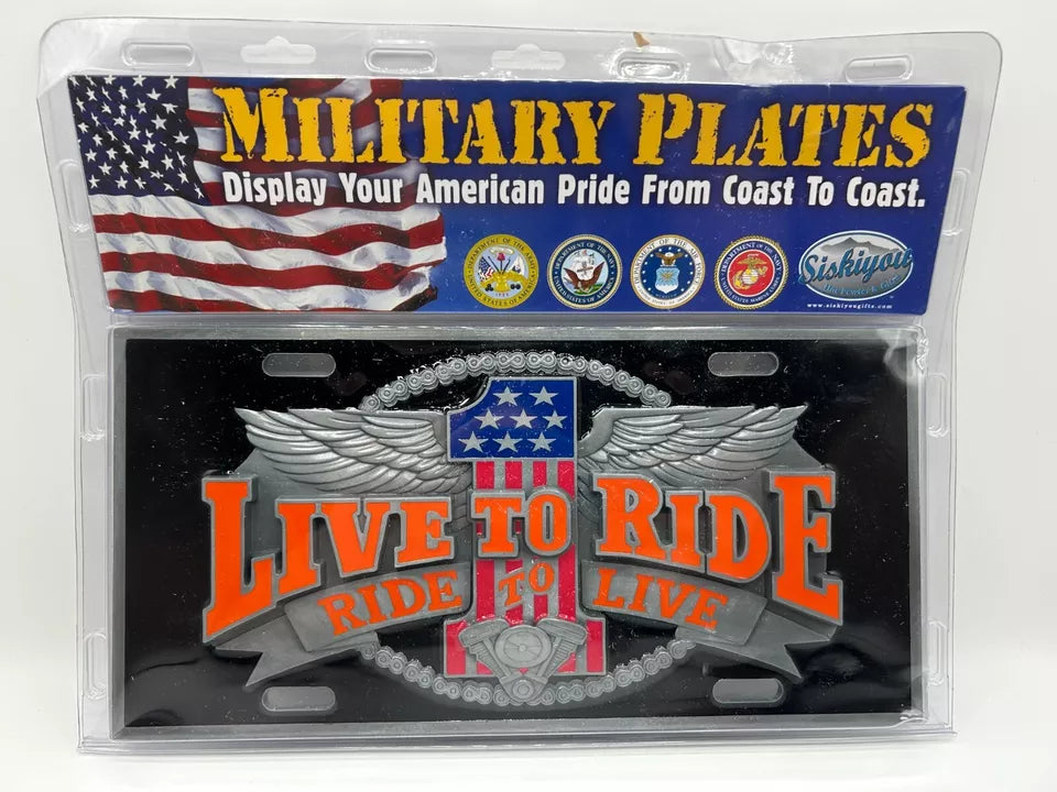 Siskiyou Gifts Live to Ride Collector's 3D License Plate