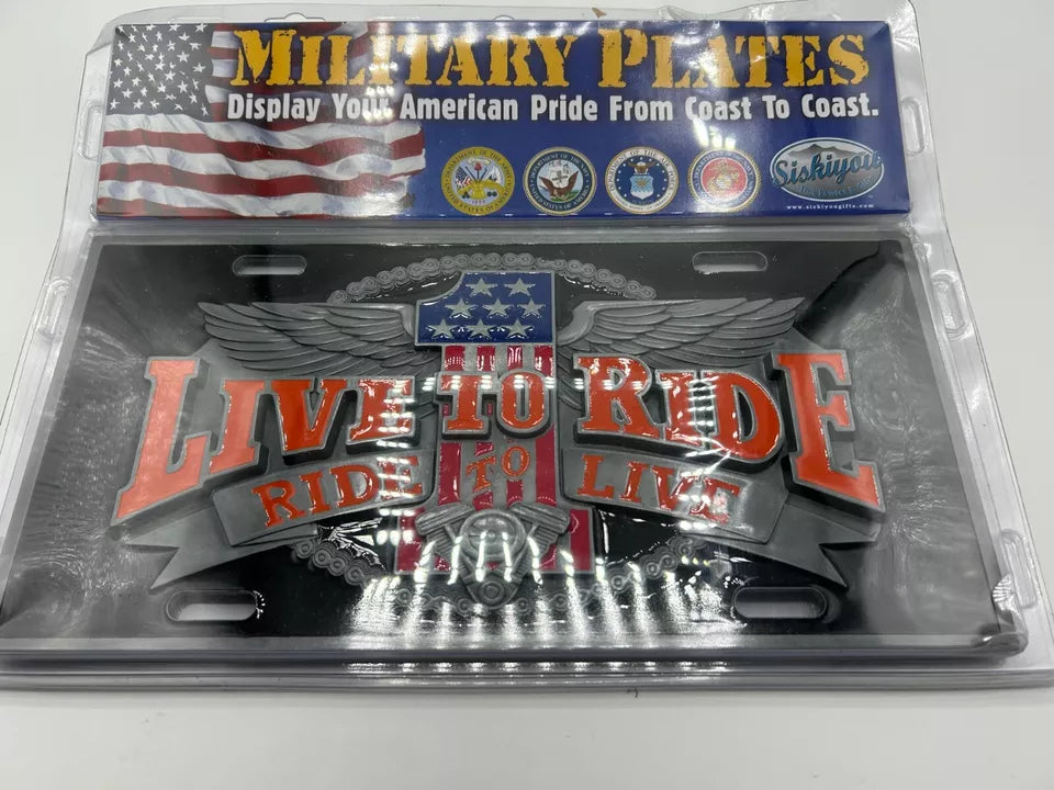 Siskiyou Gifts Live to Ride Collector's 3D License Plate
