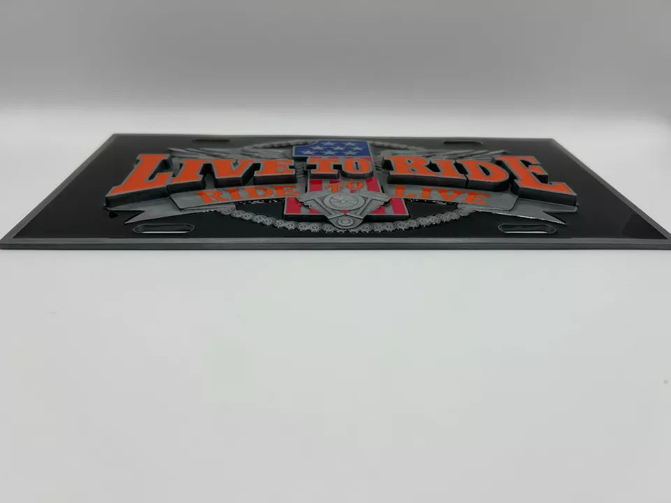 Siskiyou Gifts Live to Ride Collector's 3D License Plate