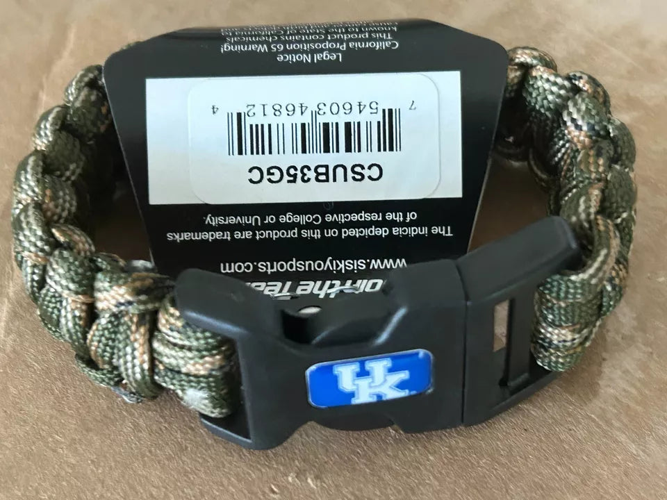 Siskiyou Gifts Kentucky Wildcats Camo Survivor Bracelet, NCAA Licensed