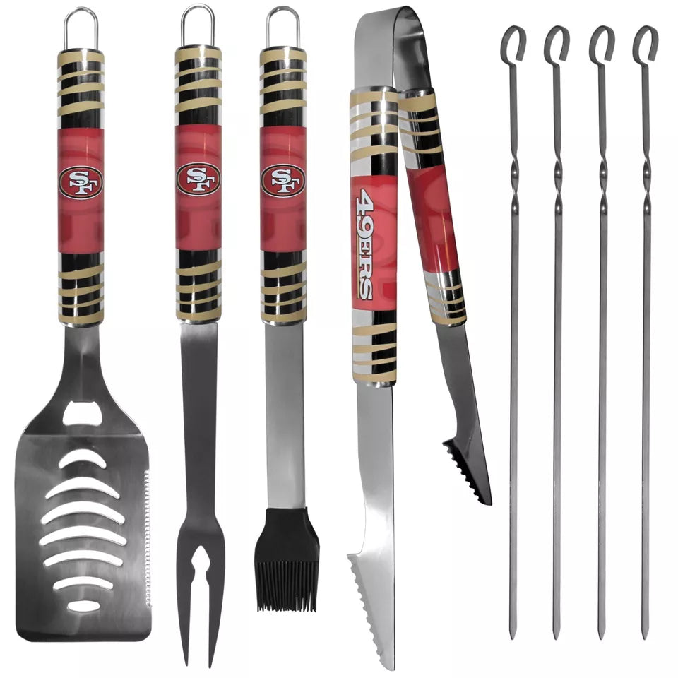 Siskiyou Gifts San Francisco 49ers 8 Piece Tailgater BBQ Set w/Metal Case, NFL Licensed