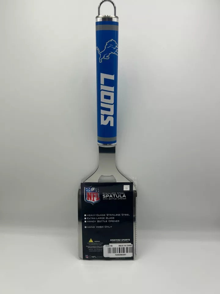 Siskiyou Gifts Detroit Lions Stainless Steel BBQ Spatula w/Bottle Opener, NFL Licensed