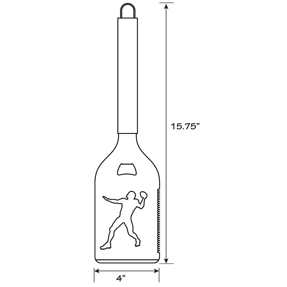 Siskiyou Gifts Detroit Lions Stainless Steel BBQ Spatula w/Bottle Opener, NFL Licensed