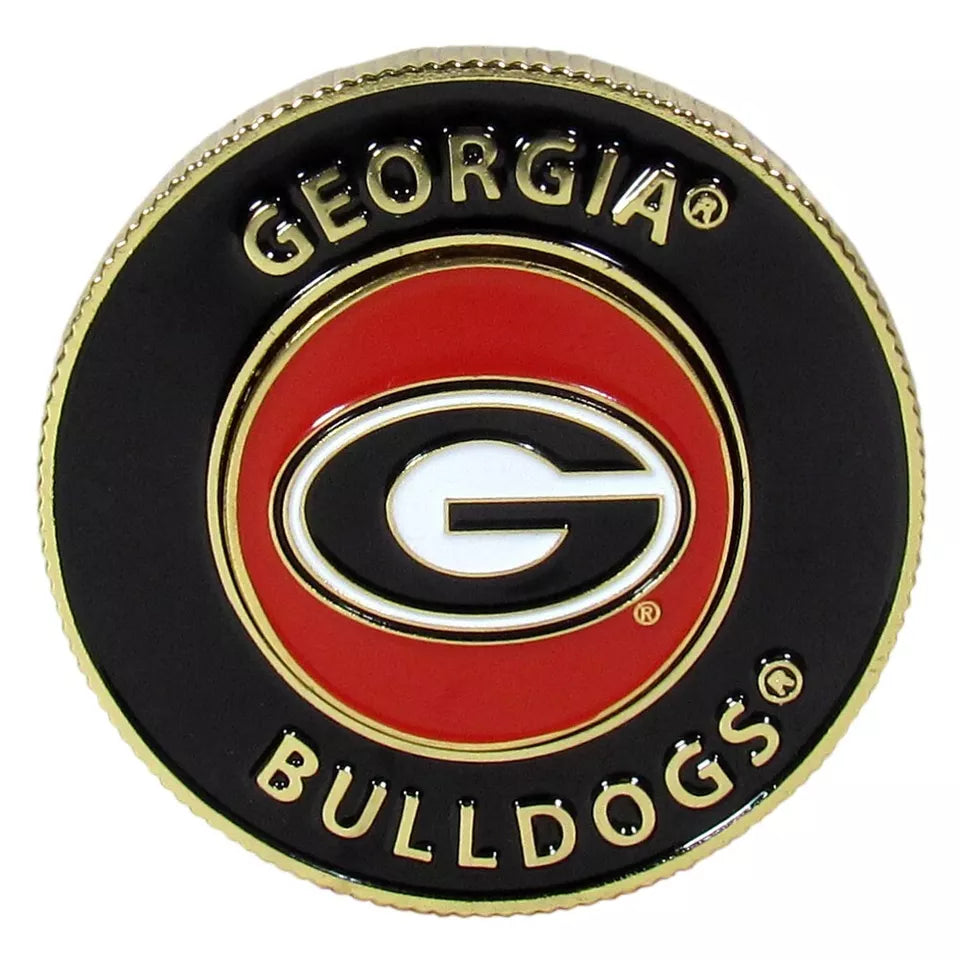 Siskiyou Gifts Georgia Bulldogs 1.75" Diameter Team Logo Coin Golf Ball Marker, NCAA Licensed