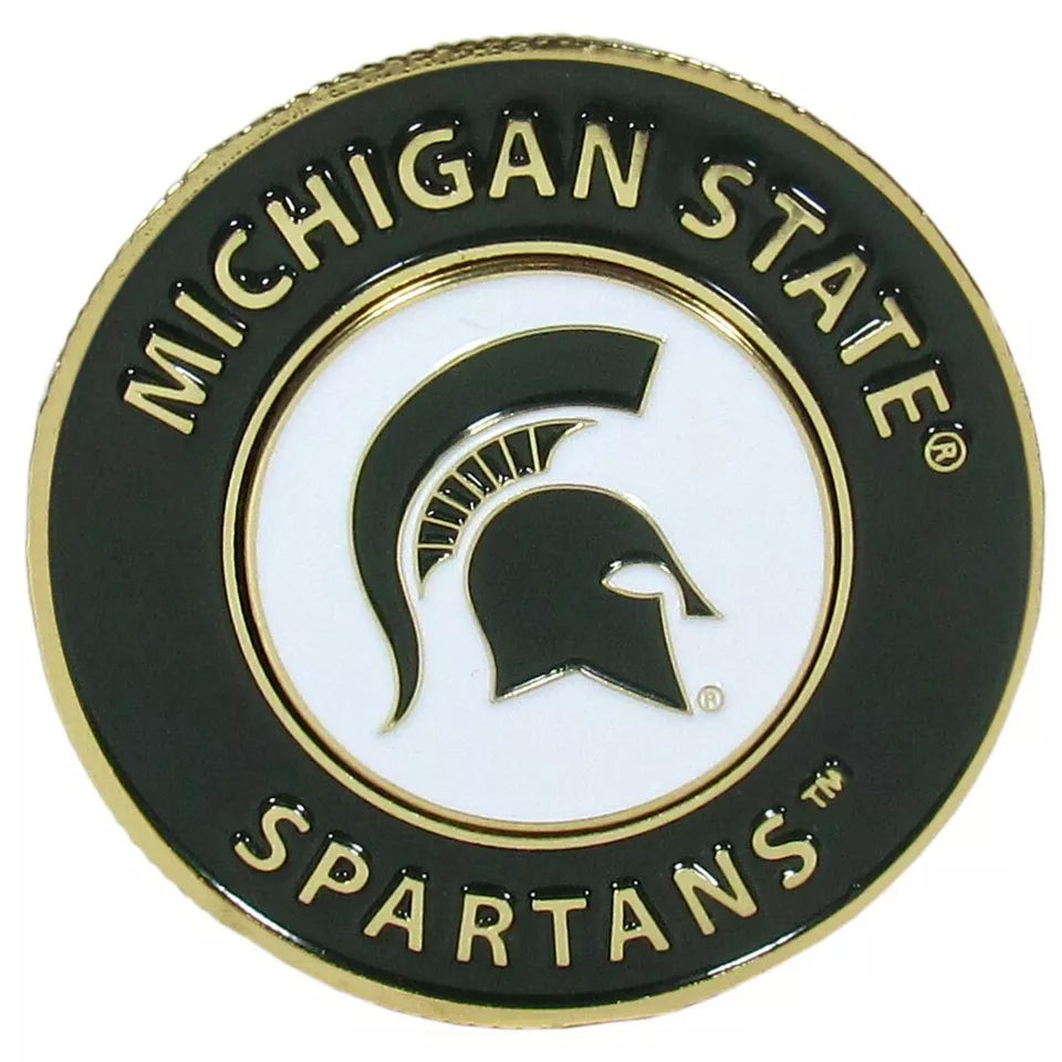 Siskiyou Gifts Michigan State Spartans 1.75" Diameter Team Logo Coin Golf Ball Marker, NCAA Licensed