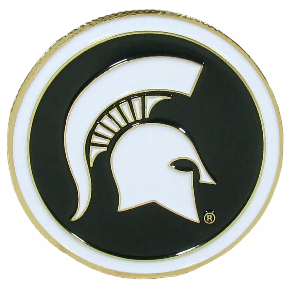 Siskiyou Gifts Michigan State Spartans 1.75" Diameter Team Logo Coin Golf Ball Marker, NCAA Licensed