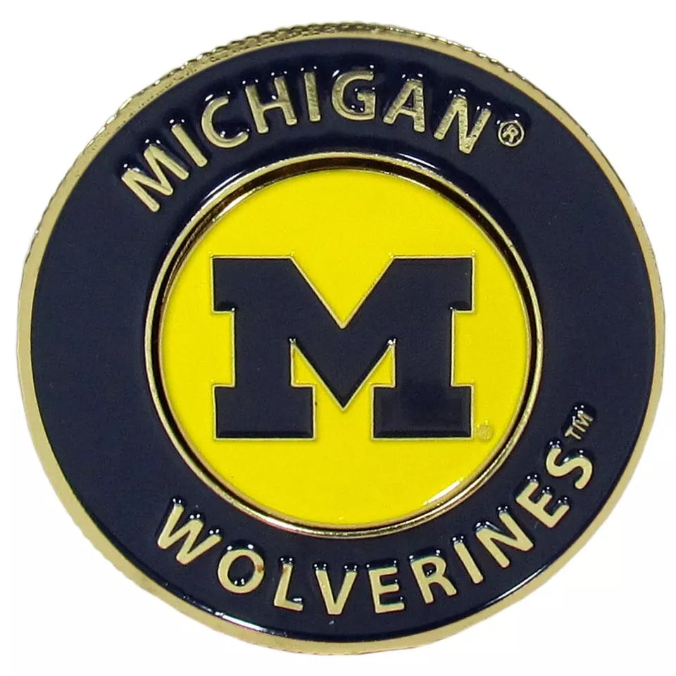 Siskiyou Gifts Michigan Wolverines 1.75" Diameter Team Logo Coin Golf Ball Marker, NCAA Licensed