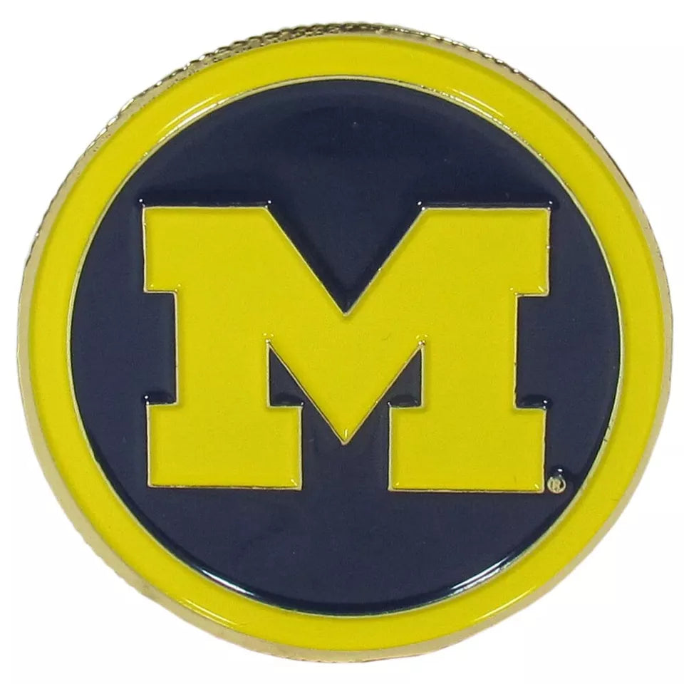Siskiyou Gifts Michigan Wolverines 1.75" Diameter Team Logo Coin Golf Ball Marker, NCAA Licensed