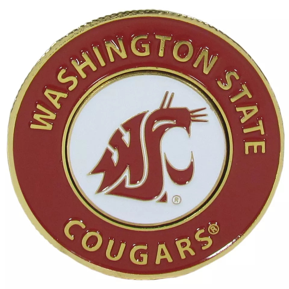 Siskiyou Gifts Washington State Cougars 1.75" Diameter Team Logo Coin Golf Ball Marker, NCAA Licensed