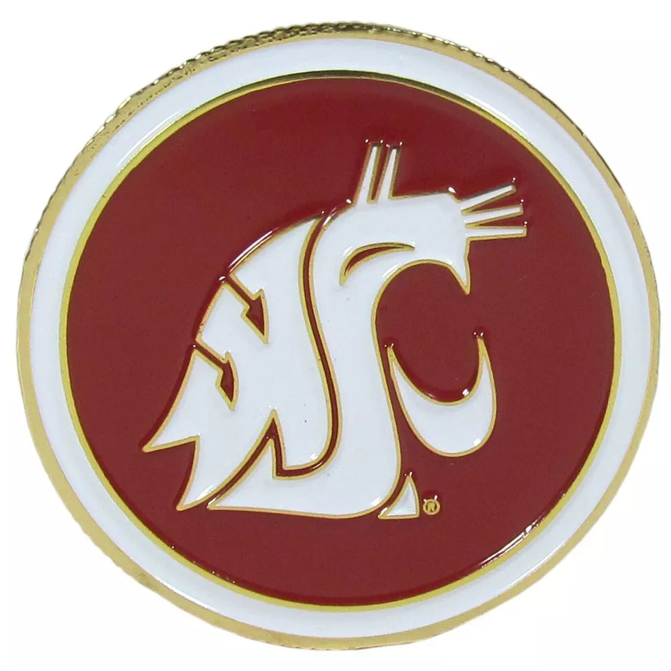 Siskiyou Gifts Washington State Cougars 1.75" Diameter Team Logo Coin Golf Ball Marker, NCAA Licensed