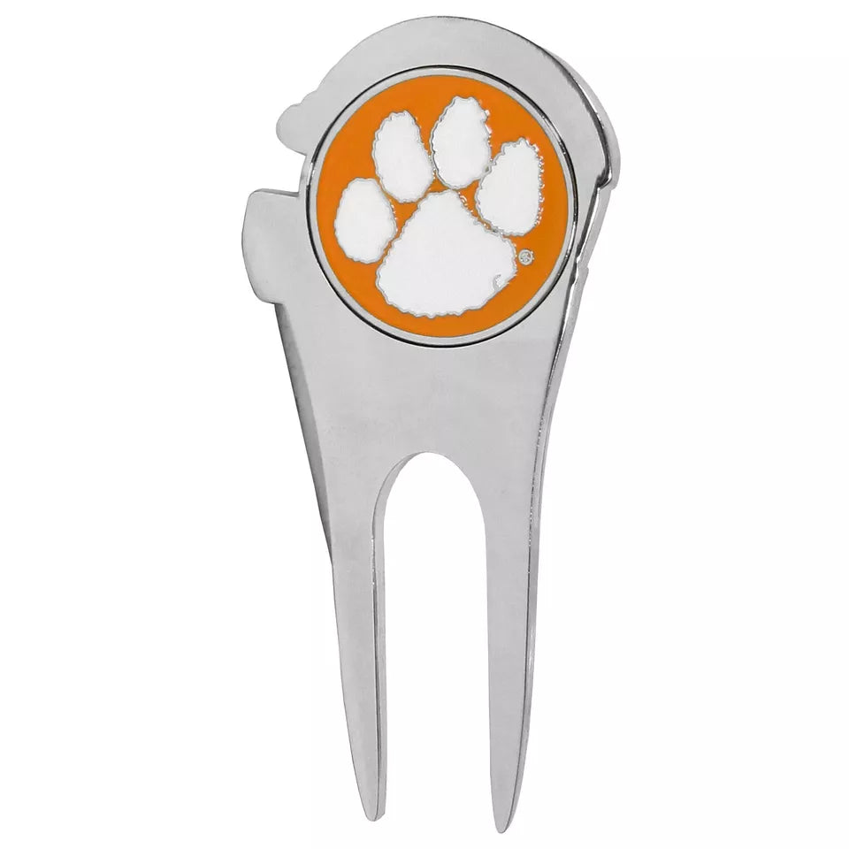 Siskiyou Gifts Clemson Tigers Metal Helmet Divot Tool w/1"Golf Ball Marker, NCAA Licensed!