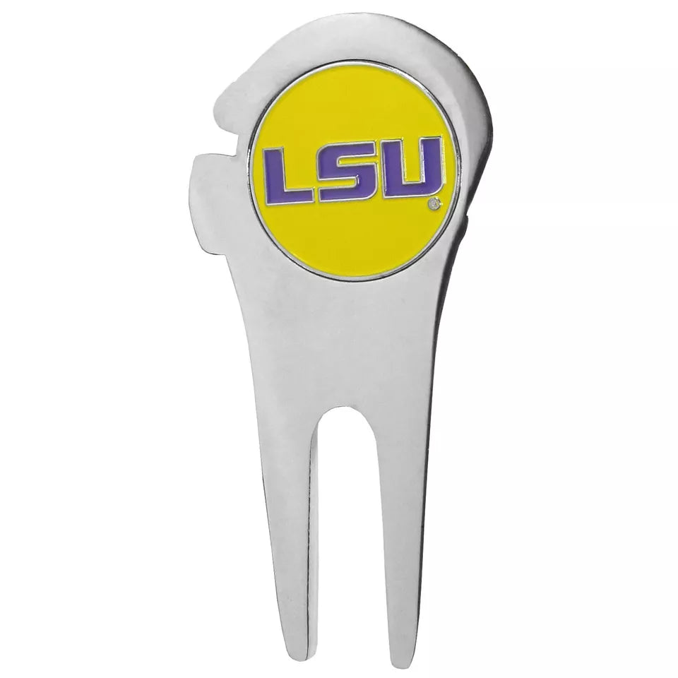 Siskiyou Gifts LSU Tigers Metal Helmet Divot Tool w/1"Golf Ball Marker, NCAA Licensed