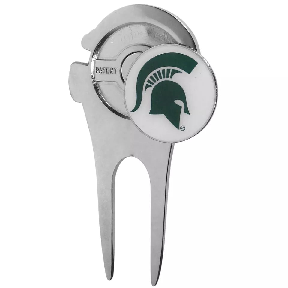 Siskiyou Gifts Michigan State Spartans Metal Helmet Divot Tool w/1"Golf Ball Marker, NCAA Licensed