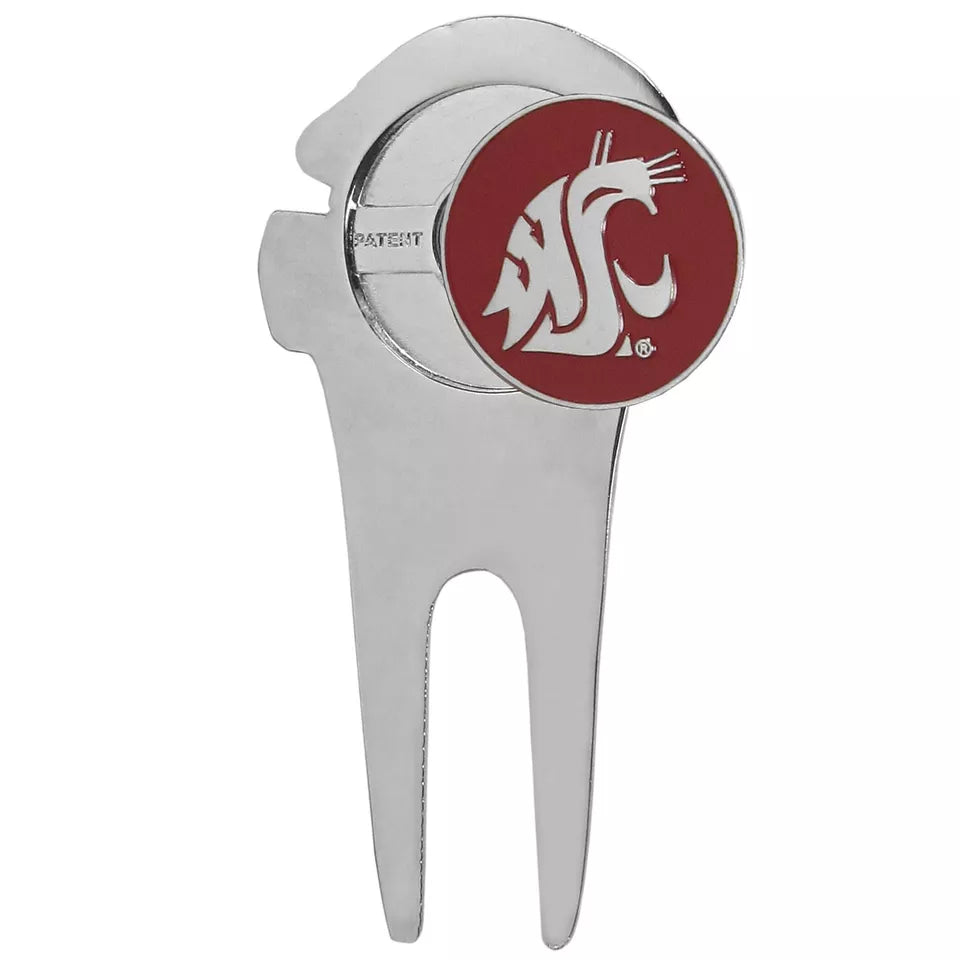 Siskiyou Gifts Washington State Cougars Metal Helmet Divot Tool w/1"Golf Ball Marker, NCAA Licensed