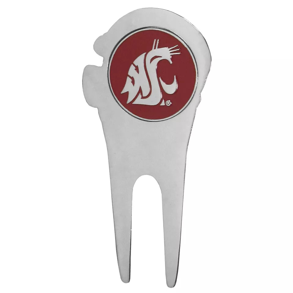 Siskiyou Gifts Washington State Cougars Metal Helmet Divot Tool w/1"Golf Ball Marker, NCAA Licensed