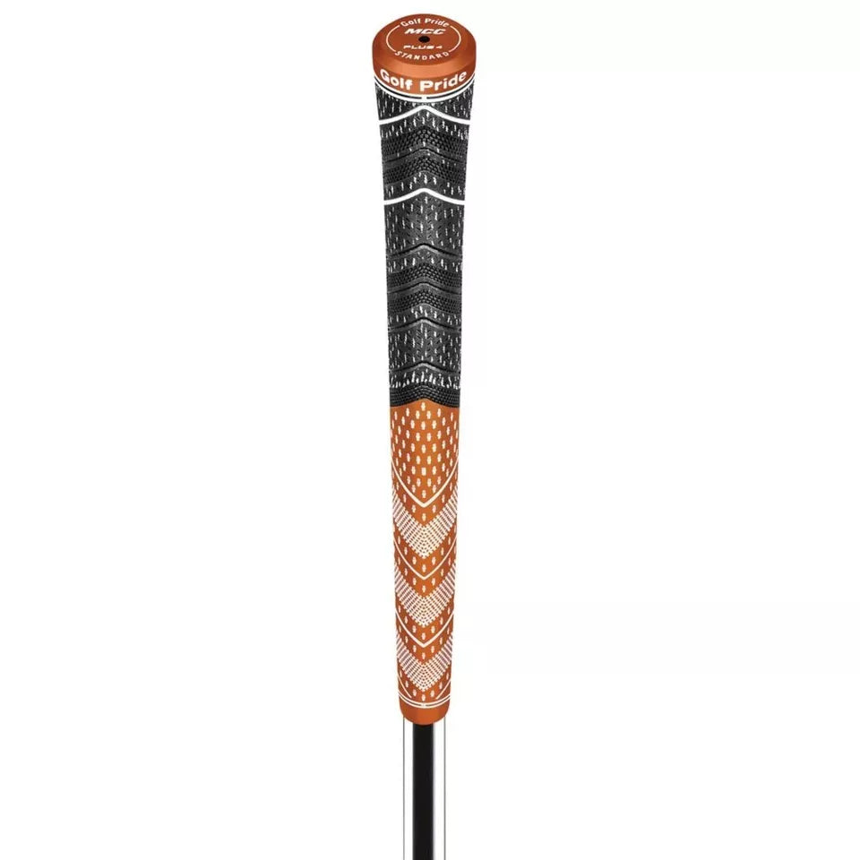 Golf Pride Authentic MCC Plus4 Standard Swing Club Grip Dark Orange/White