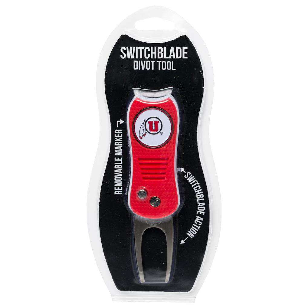 Utah Utes Team Golf USA Switchblade Divot Tool w/ Double Sided Magnetic Ball Marker