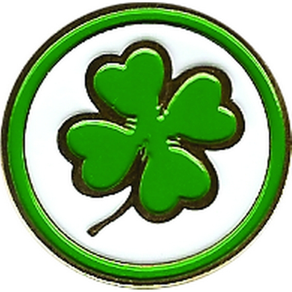 Four Leaf Clover 1" Diameter (Non-Magnetic) Golf Ball Marker