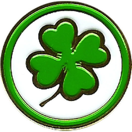 Four Leaf Clover 1" Diameter (Non-Magnetic) Golf Ball Marker