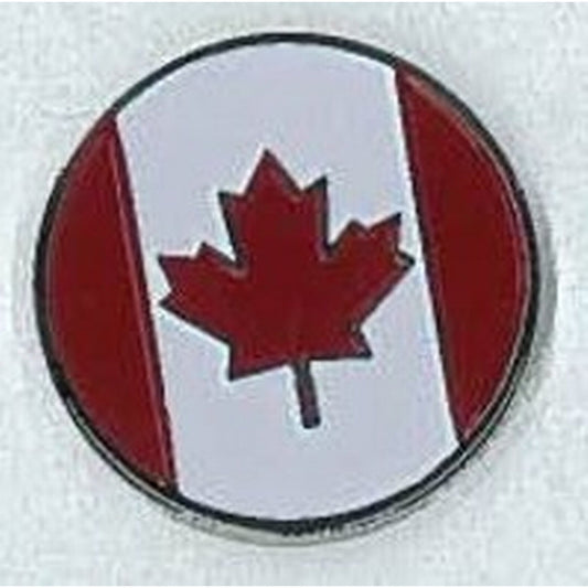 Canada Flag w/Maple Leaf 1" Diameter (Non-Magnetic) Golf Ball Marker