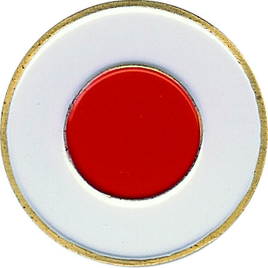 Japan Flag 1" Diameter (Non-Magnetic) Golf Ball Marker