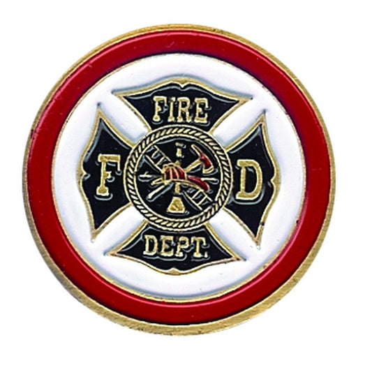 Fire Department/Rescue 1" Diameter (Non-Magnetic) Metal Golf Ball Marker