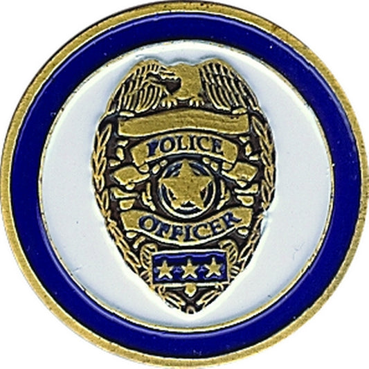 Support Our Police Department 1" Diameter (Non-Magnetic) Metal Golf Ball Marker