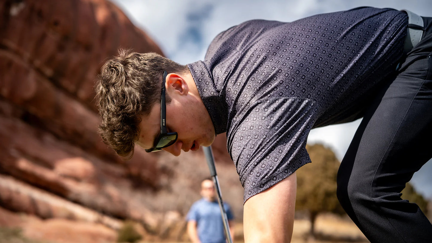Pins & Aces Big Blind Collaboration Fast Wicking 4-Way Stretch Polo Shirt