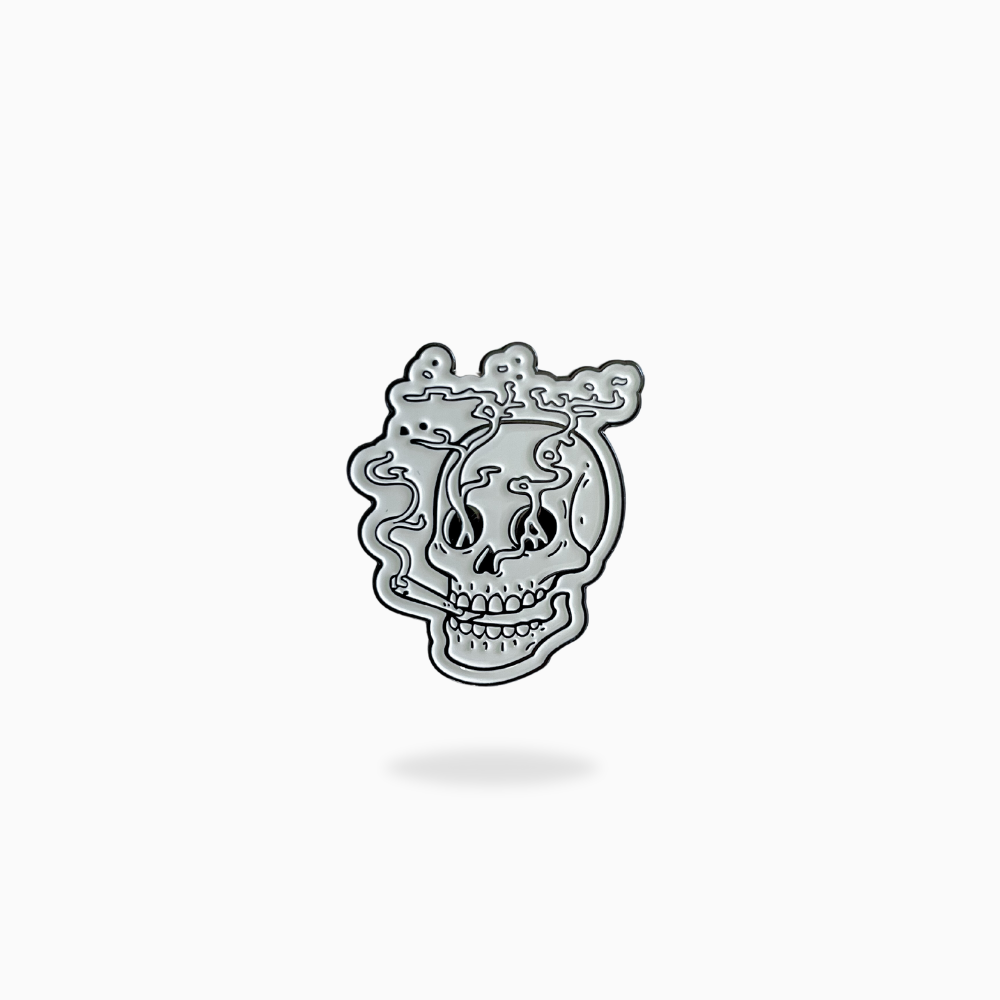 Smoking Skull Golf Ball Marker