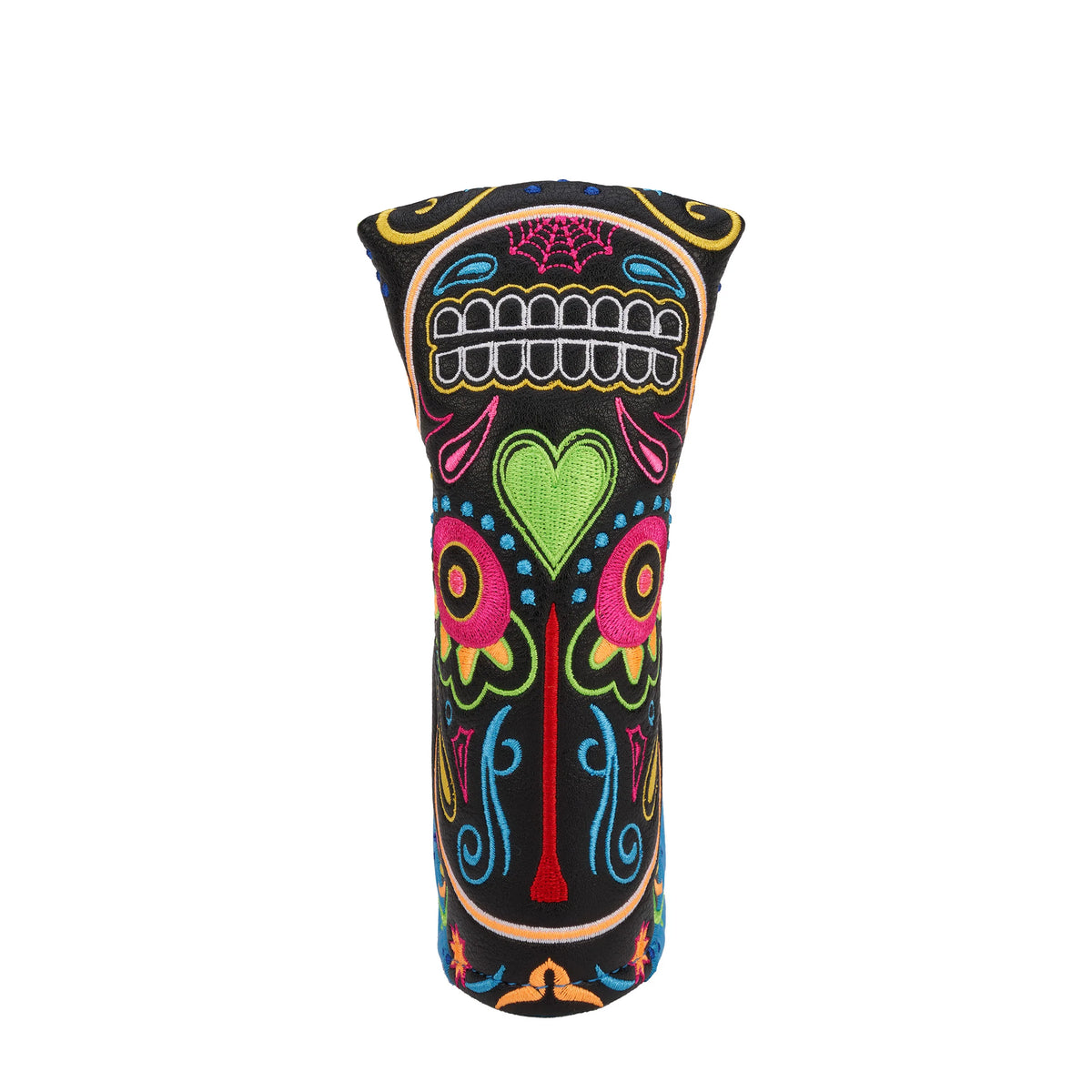 CMC Design's Day of The Dead Neon Sugar Skull Signature Blade Putter Cover