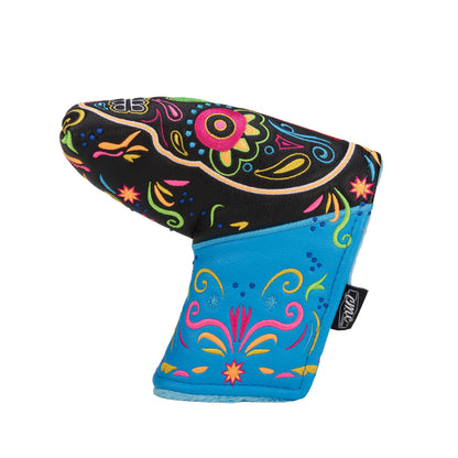 CMC Design's Day of The Dead Neon Sugar Skull Signature Blade Putter Cover