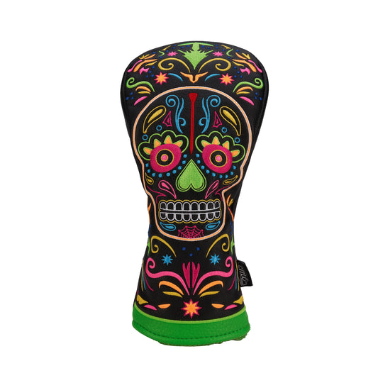 CMC Design's Day of The Dead Sugar Neon Sugar Skull Fairway Head Cover