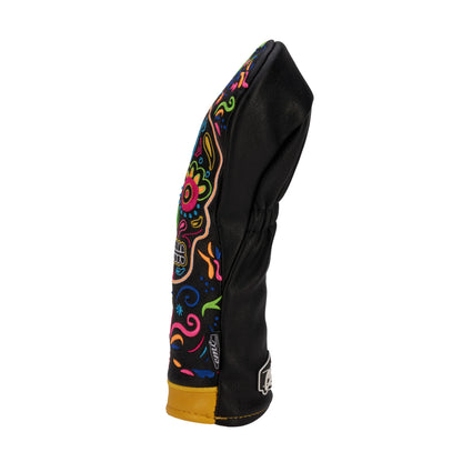 CMC Design's Day of The Dead Sugar Neon Sugar Skull Rescue/Hybrid Head Cover