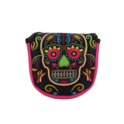 CMC Designs Day of The Dead Neon Sugar Skull Signature Mallet Putter Cover