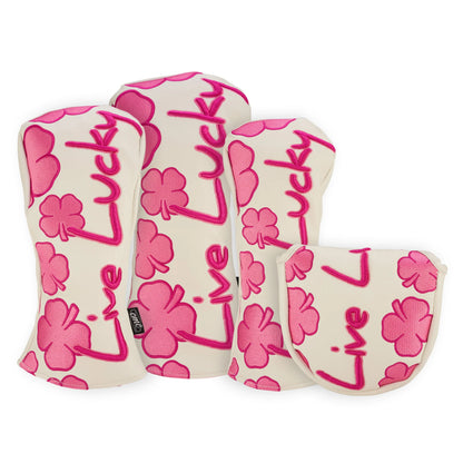 New!! CMC Design's Think Pink Breast Cancer Live Lucky Woods and Mallet Putter Head Set