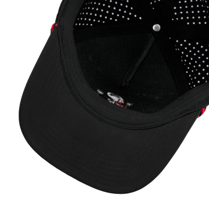 CMC Design's Peanuts "Red Baron" Black 5 Panel Mid Rope Snoopy Hat