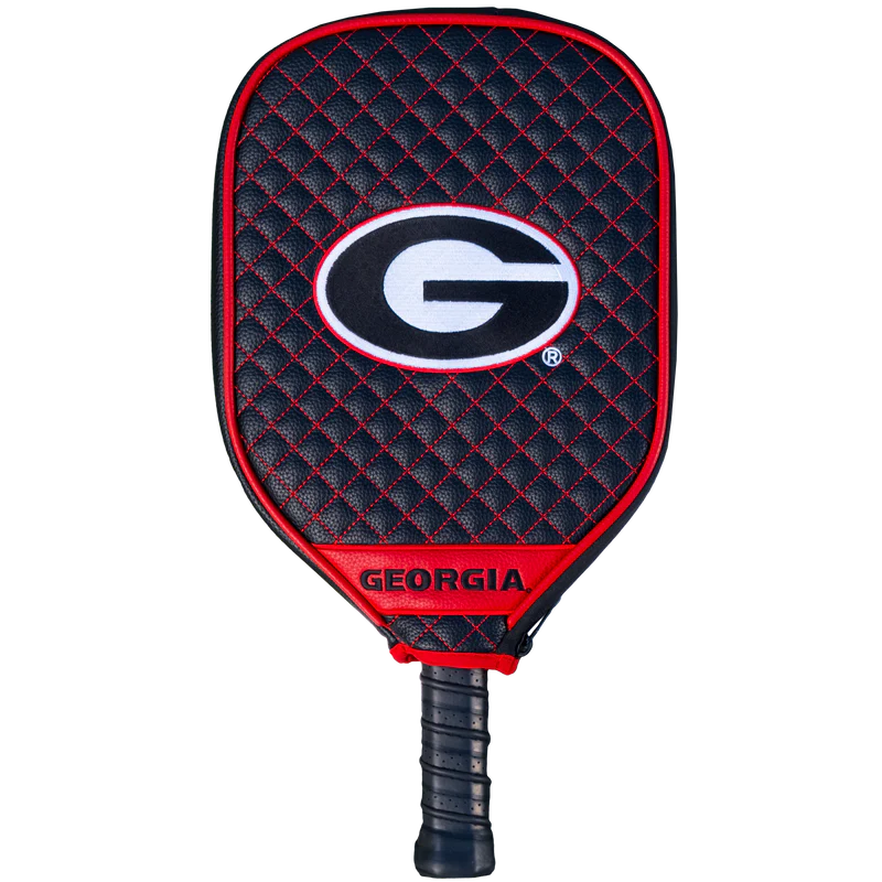 Parrot Paddles Georgia Bulldogs Quilted Pickleball Paddle Cover (Black)