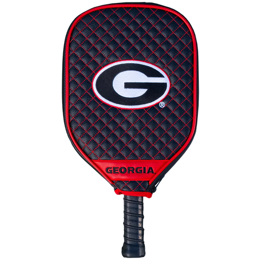 Parrot Paddles Georgia Bulldogs Quilted Pickleball Paddle Cover (Black)