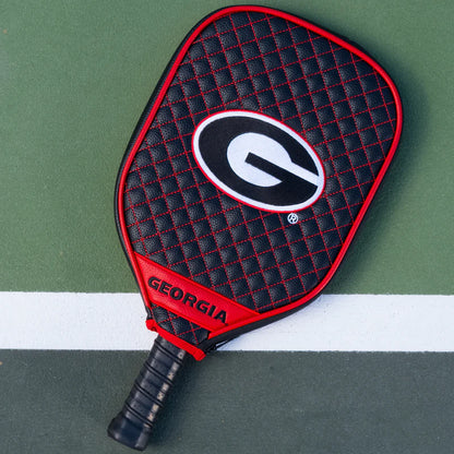 Parrot Paddles Georgia Bulldogs Quilted Pickleball Paddle Cover (Black)