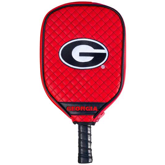 Parrot Paddles Georgia Bulldogs Quilted Pickleball Paddle Cover (Red)