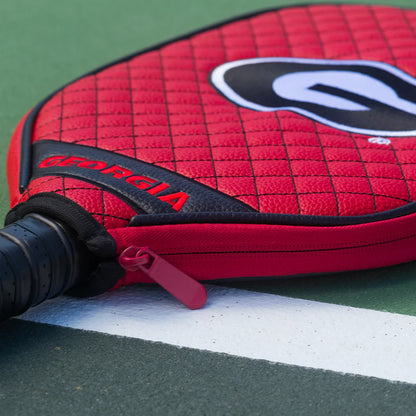 Parrot Paddles Georgia Bulldogs Quilted Pickleball Paddle Cover (Red)